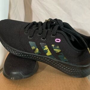 Adidas cloudfoam comfort black with camo stripes women’s 9.5 new